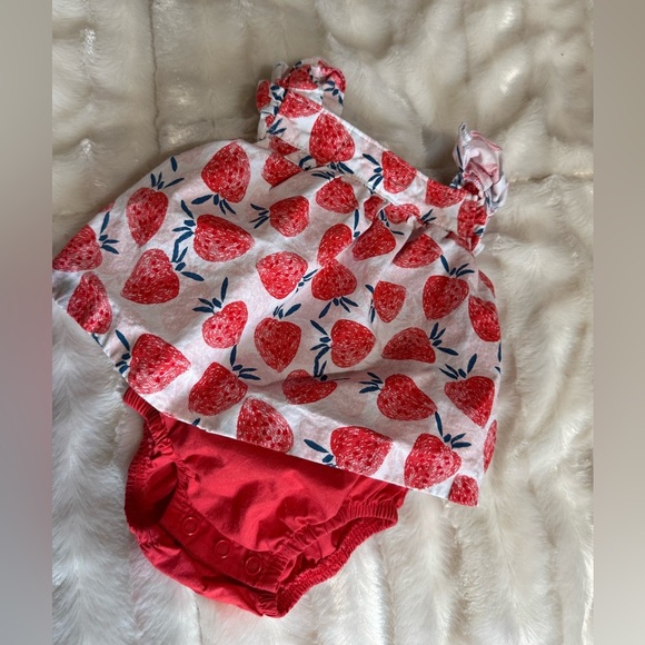 C. Carter’s Strawberry Newborn Onesie Dress - Picture 1 of 3